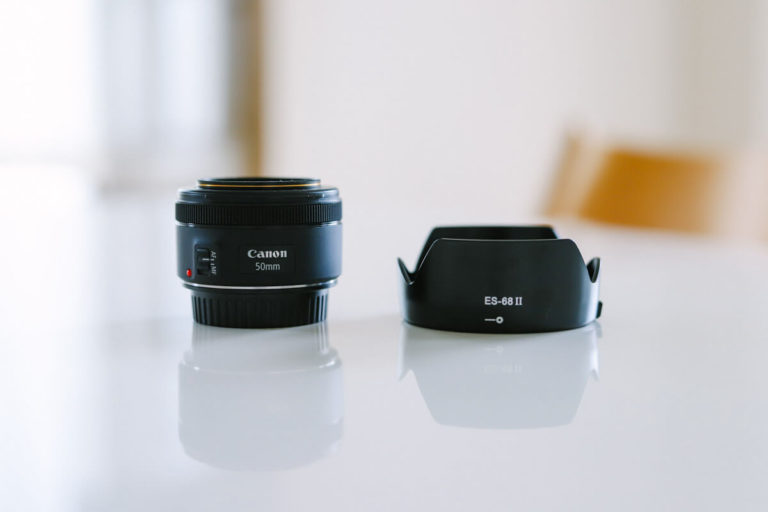 Canon EF 50mm F1.8 STM 純正レンズフード付き-