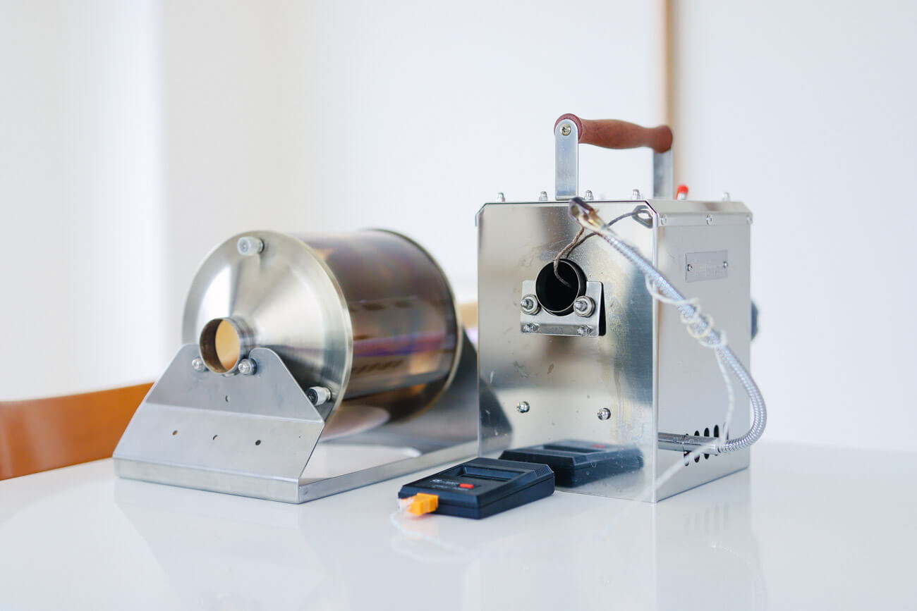 KAKACOO コーヒーロースター コーヒー焙煎機 小型業務用 家庭用 焙煎器 透明直火式 110V