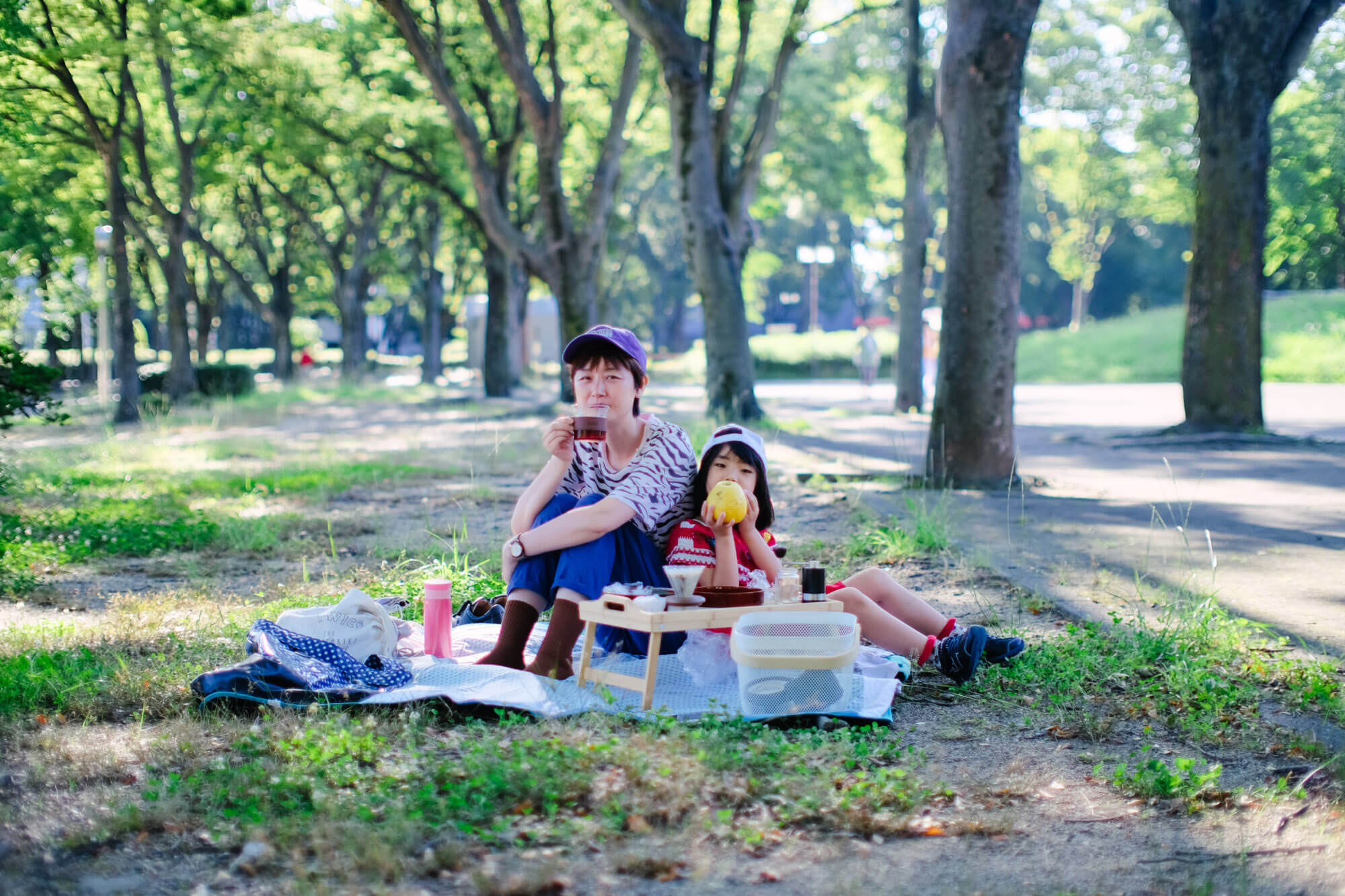 公園でアウトドアコーヒー
